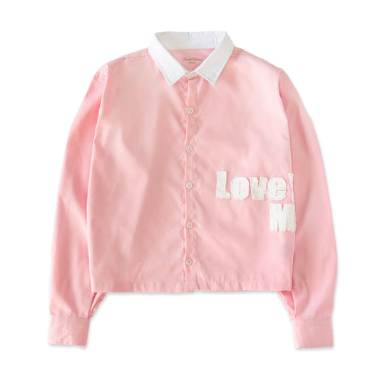 PINK BUTTON-UP