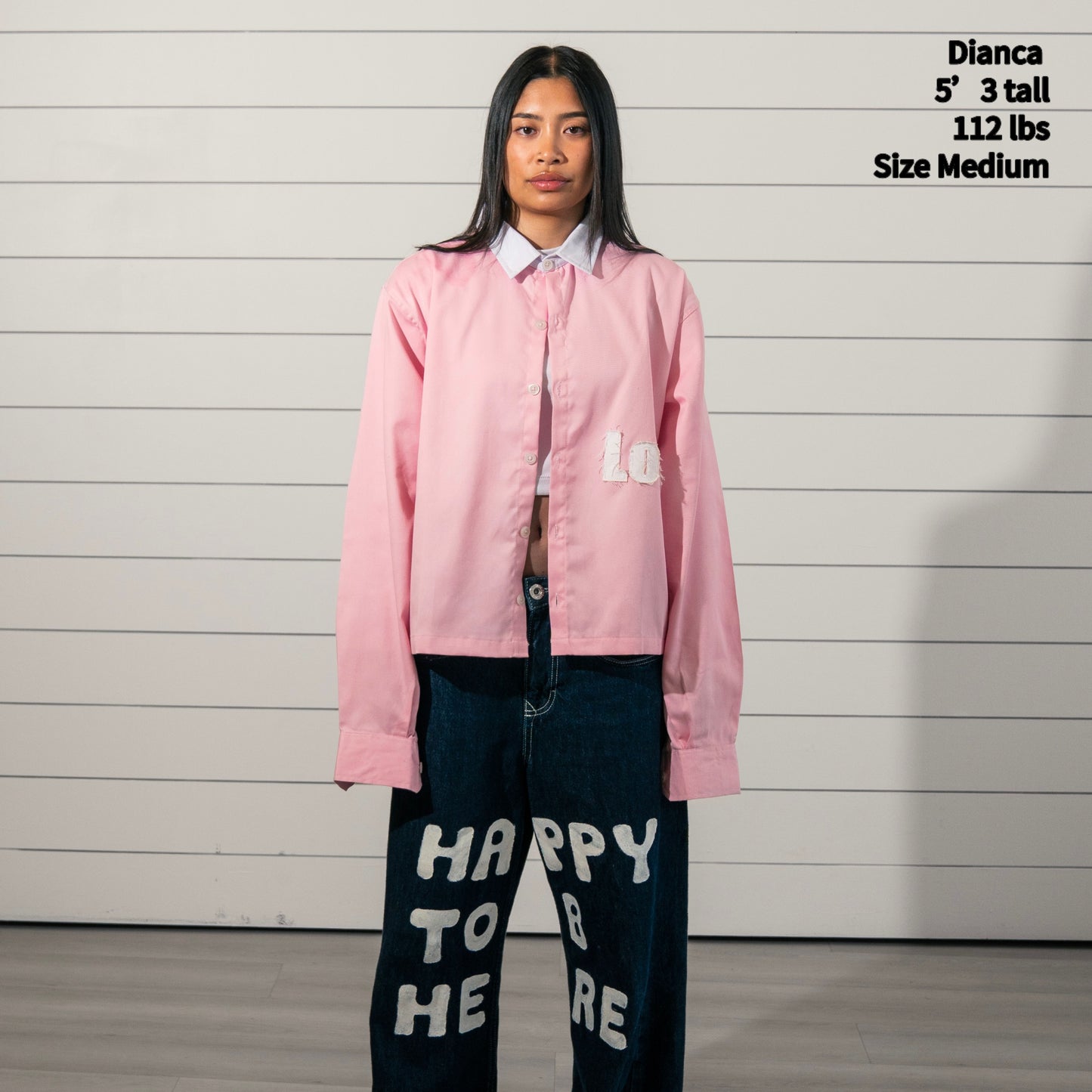 PINK BUTTON-UP